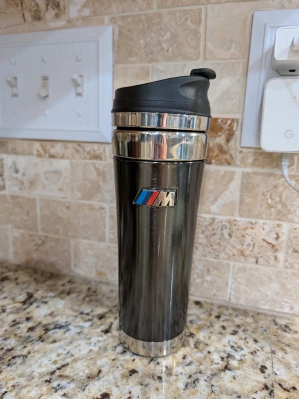 BMW m series staniless steel thermal travel coffee mug tumbler